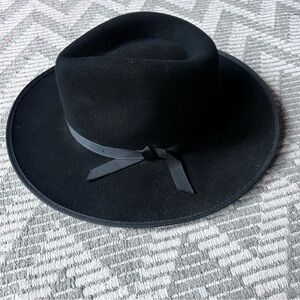 Aritzia Black Wide-Brim Hat
